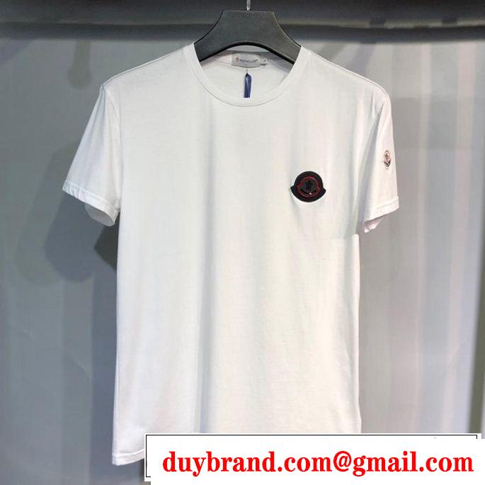 3色可選 派手にはなりすぎず 2019春夏トレンドアイテム MONCLER モンクレール 半袖Tシャツ