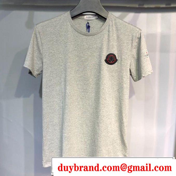 3色可選 派手にはなりすぎず 2019春夏トレンドアイテム MONCLER モンクレール 半袖Tシャツ