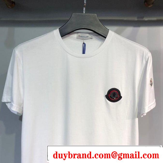 3色可選 派手にはなりすぎず 2019春夏トレンドアイテム MONCLER モンクレール 半袖Tシャツ