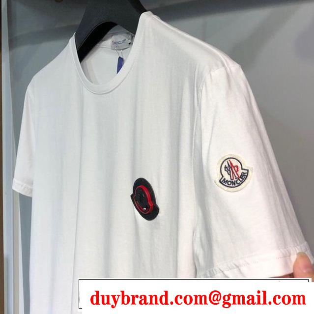 3色可選 派手にはなりすぎず 2019春夏トレンドアイテム MONCLER モンクレール 半袖Tシャツ