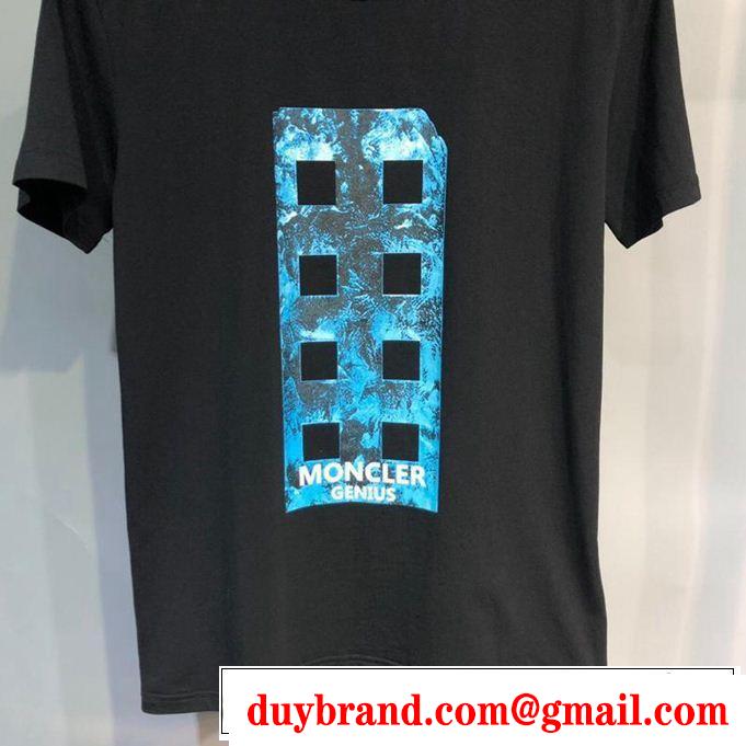 柔らかい印象に上質  MONCLER モンクレール 半袖Tシャツ 2色可選 大人カジュアル夏ファッション2019