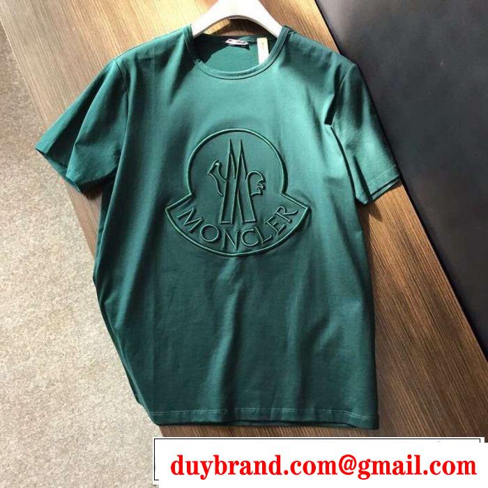 大人っぽく着こなし MONCLER モンクレール 半袖Tシャツ 2色可選 《2019年》今、注目のストリート