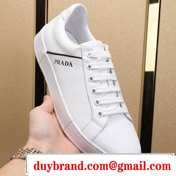 きちんと感をプラス PRADA プラダ カジュアルシューズ 2色可選 【2019年】夏のファッション 夏先に大活躍する