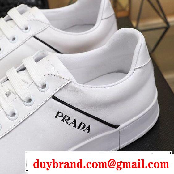 きちんと感をプラス PRADA プラダ カジュアルシューズ 2色可選 【2019年】夏のファッション 夏先に大活躍する