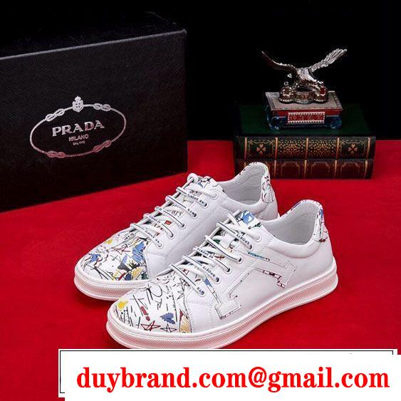 2019夏ファション新品 今季トレンドの限定アイテム オシャレ上級者に PRADA プラダ カジュアルシューズ 2色可選