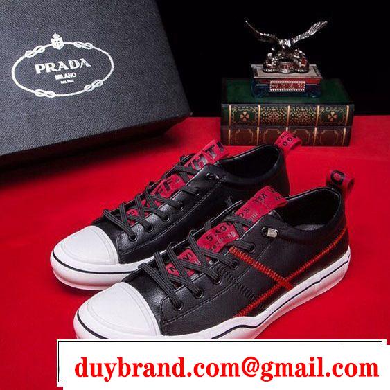 2019夏色っぽさ PRADA プラダ カジュアルシューズ 2色可選 素敵なスタイルで夏の定番 魅力的な今年らしい