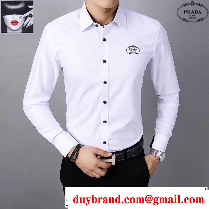 プラダ PRADA 2色可選 2019春夏も引き続きトレンド  長袖 /ロンT/ロングT/ロングTシャツ 夏の王道　適度な上品さ