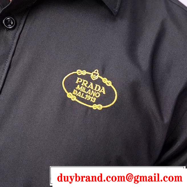 プラダ PRADA 2色可選 2019春夏も引き続きトレンド  長袖 /ロンT/ロングT/ロングTシャツ 夏の王道　適度な上品さ
