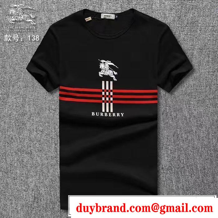 春夏の流行り2019新品 おしゃれデザインも大人気 BURBERRY バーバリー  半袖Tシャツ 3色可選