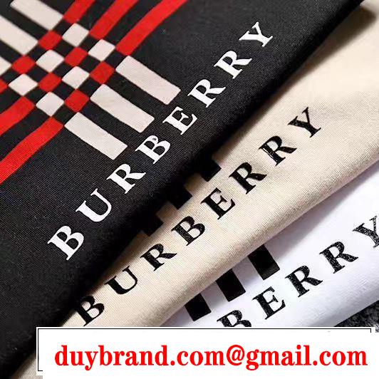 春夏の流行り2019新品 おしゃれデザインも大人気 BURBERRY バーバリー  半袖Tシャツ 3色可選