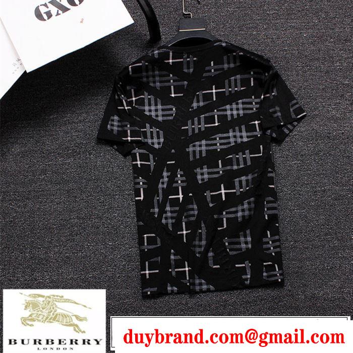 大人っぽいファション感 2019春夏も引き続き人気セール BURBERRY バーバリー  半袖Tシャツ 2色可選