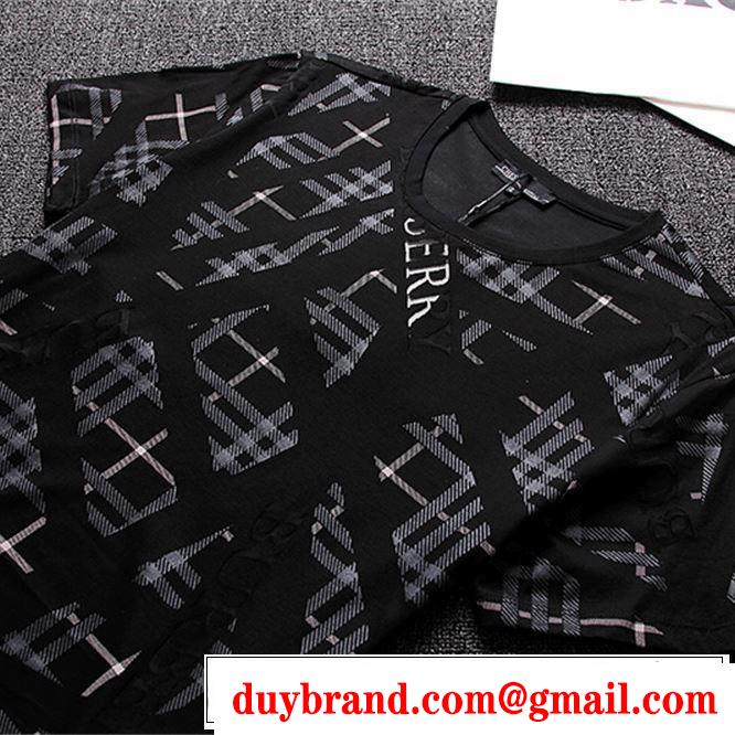 大人っぽいファション感 2019春夏も引き続き人気セール BURBERRY バーバリー  半袖Tシャツ 2色可選