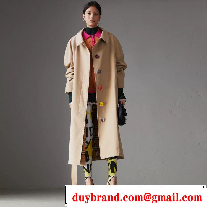  BURBERRY ロングコート新商品☆完売必至 バーバリー2019SS 最新先取りおしゃれなロゴ入り
