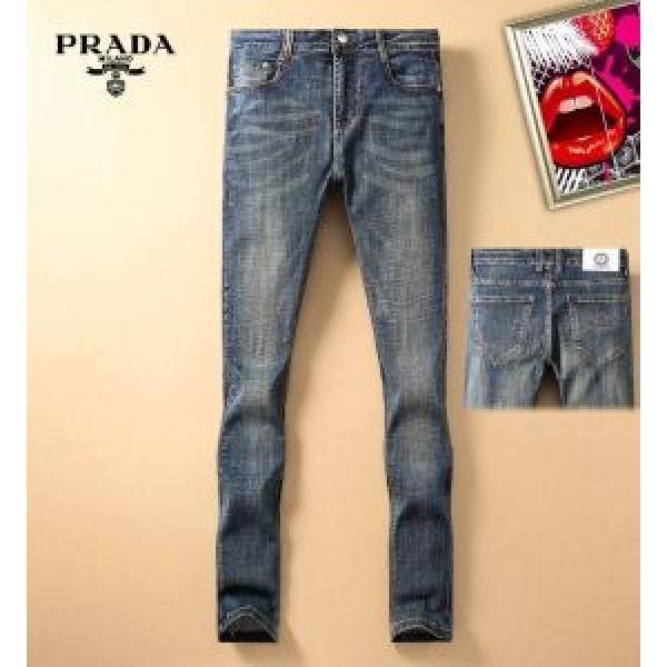 Prada Prada Quần denim thẳng 2019 Xu hướng mùa xuân / mùa hè của thời trang Fashion Flare_ Thương hiệu quần jean _ Thời trang nam