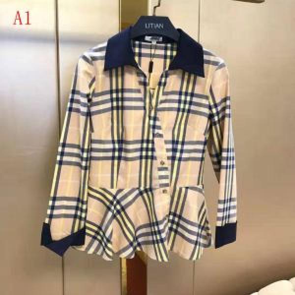 Không thể thiếu cho tọa độ mùa hè 2019 Mùa xuân / Mùa hè 2019 nổi tiếng Burberry Burberry Long Sleeve Shirt Ladies 3 Color Select_t Áo áo sơ mi