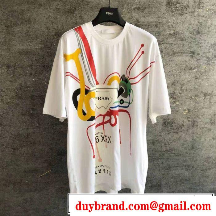 PRADA プラダ 半袖Tシャツ 大人カジュアル夏ファッション2019 夏気分UP最新コレクション
