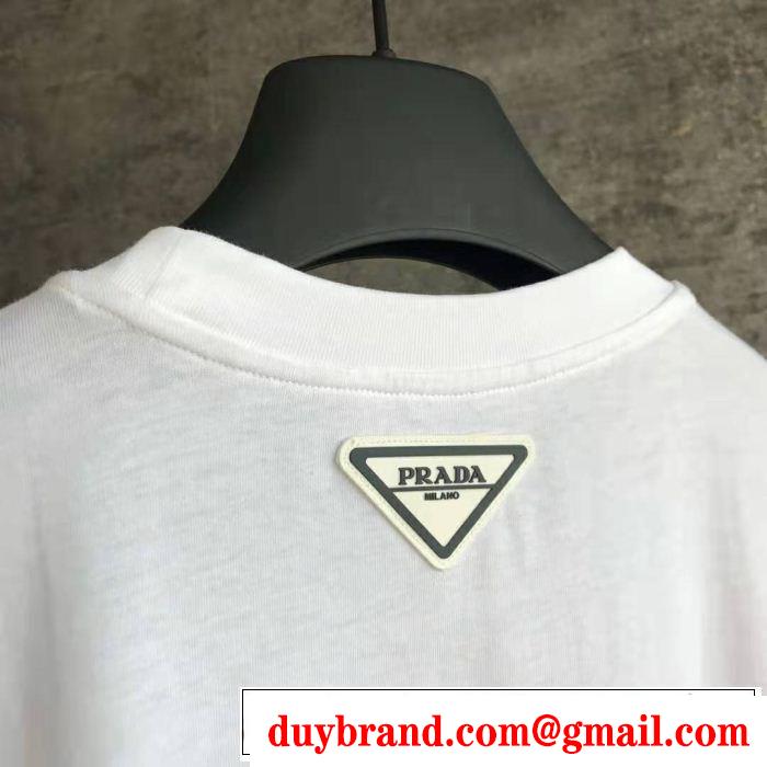 PRADA プラダ 半袖Tシャツ 大人カジュアル夏ファッション2019 夏気分UP最新コレクション