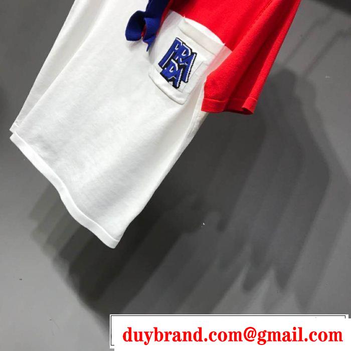 2019春夏の大注目トレンド 今年春夏ファション流行り PRADA プラダ 半袖Tシャツ 2色可選