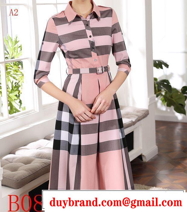 2019春夏も引き続き人気セール きちんと感が抜群 通勤の定番 バーバリー BURBERRY ワンピース 4色可選