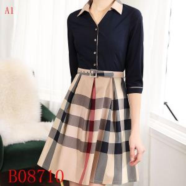 Phong cách Up Hiệu ứng Burberry Burberry One Piece Multi -Molored Pressing 2019 Push Fashion Item _ One Piece _ Ladies Fashion _ Thương hiệu cửa hàng đặt hàng qua thư giá rẻ