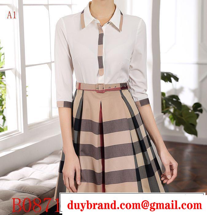 BURBERRY ワンピース 多色可選 2019夏ファション新品 さわやか夏スタイル新品 バーバリー