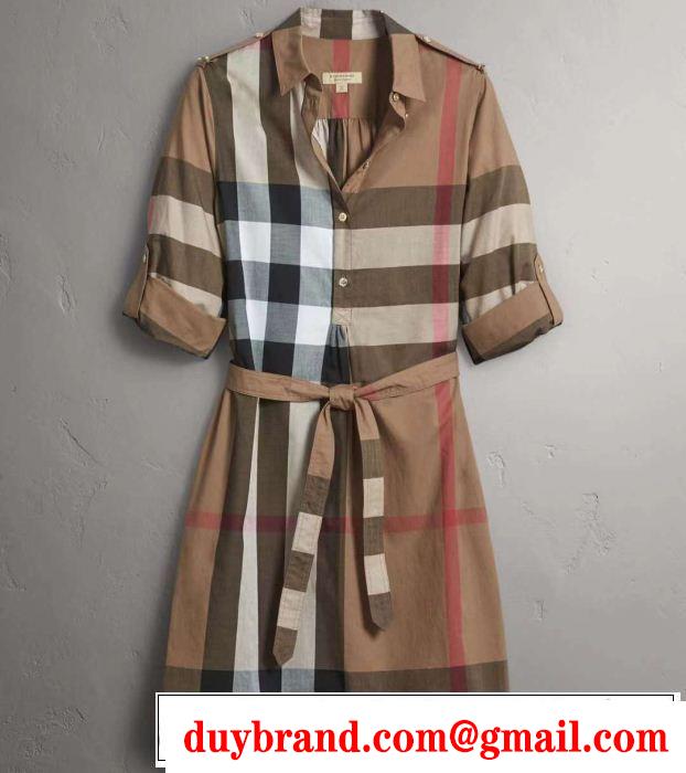 2色可選 2019春夏は人気定番 大人の華やかさを演出 大人らしく仕上げ バーバリー BURBERRY ワンピース