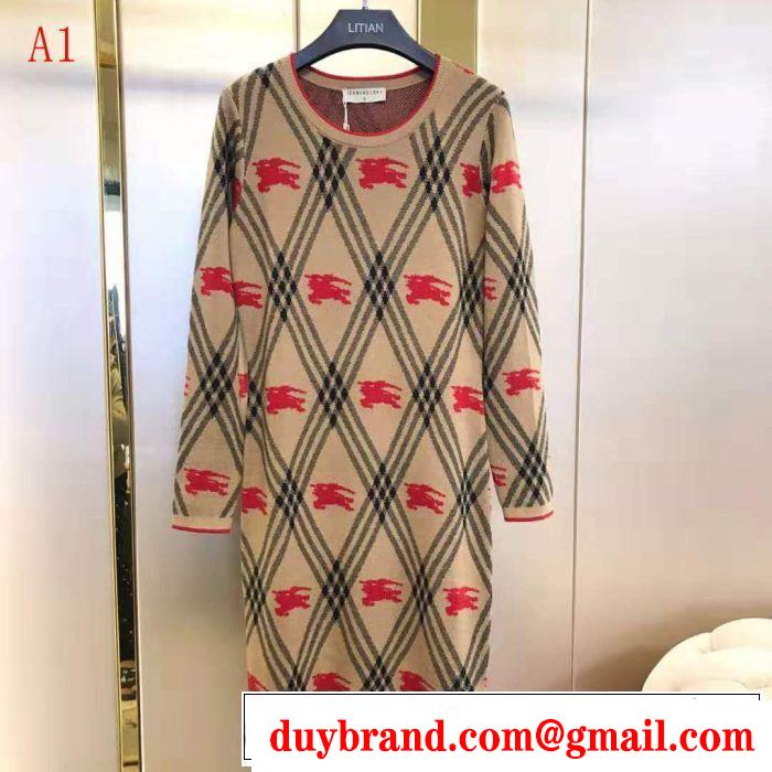 BURBERRY ワンピース 3色可選 2019春夏も引き続き人気セール 大人可愛いスタイル バーバリー