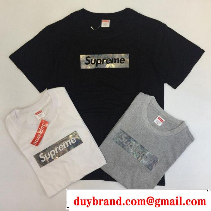 3色可選 おしゃれな夏ファッション2019 リッチな印象に シュプリーム SUPREME 半袖Tシャツ