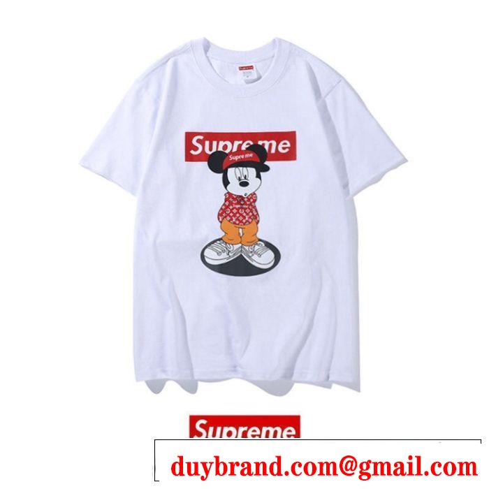 シュプリーム SUPREME 半袖Tシャツ 2色可選 2019年の春夏に着たい グッと大人っぽい印象に