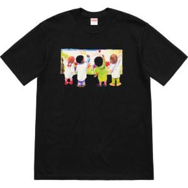 2019 Mùa xuân / Mùa hè Thời trang Thiết kế táo bạo thiết kế tối cao Supreme Short Sleeve T -shirt Multi -Molored