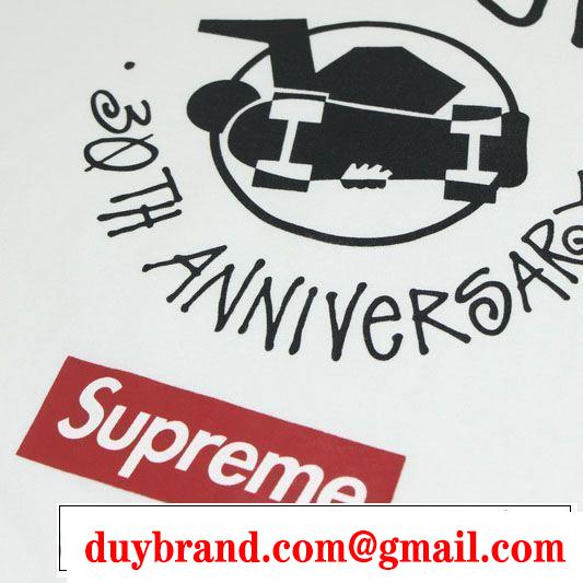 2色可選 おしゃれな夏ファッション2019 Supreme x Stussy 30th Anniversary Tee シュプリーム SUPREME 半袖Tシャツ