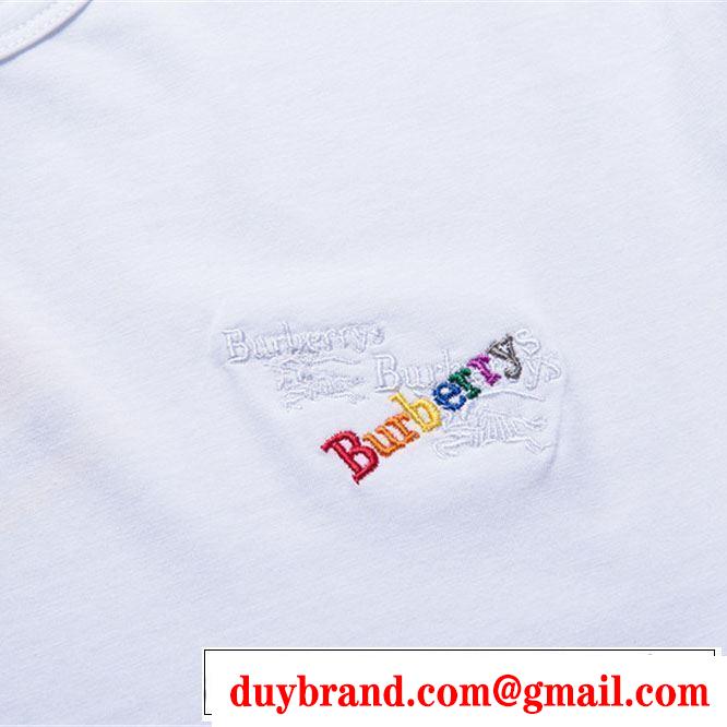 3色可選 2019春夏も引き続き人気セール 涼しげに演出 バーバリー BURBERRY Tシャツ/ティーシャツ