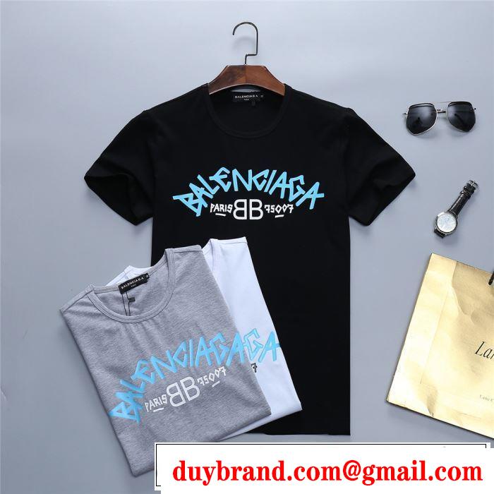 2019春夏のトレンド新商品 上品な涼やかさある印象に BALENCIAGA バレンシアガ 半袖Tシャツ 3色可選