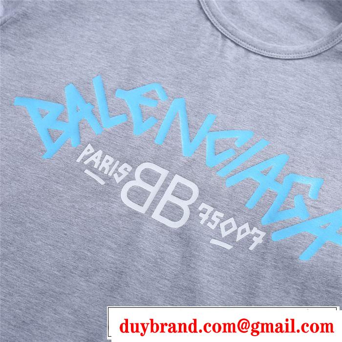 2019春夏のトレンド新商品 上品な涼やかさある印象に BALENCIAGA バレンシアガ 半袖Tシャツ 3色可選
