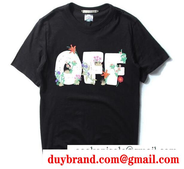 人気定番な黒と白のオフホワイト シャツ コーデ off-white メンズ半袖tシャツ