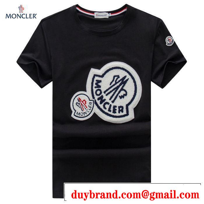 2019SSのトレンド商品 おしゃれデザインも大人気 モンクレール MONCLER Tシャツ/ティーシャツ 3色可選