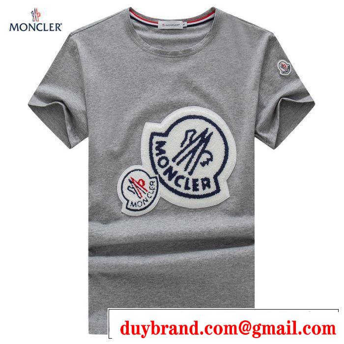 2019SSのトレンド商品 おしゃれデザインも大人気 モンクレール MONCLER Tシャツ/ティーシャツ 3色可選