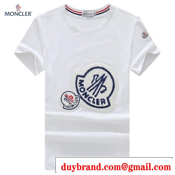 2019SSのトレンド商品 おしゃれデザインも大人気 モンクレール MONCLER Tシャツ/ティーシャツ 3色可選
