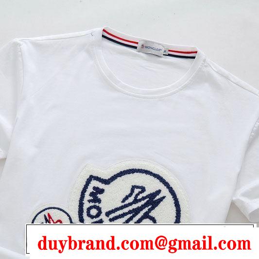 2019SSのトレンド商品 おしゃれデザインも大人気 モンクレール MONCLER Tシャツ/ティーシャツ 3色可選