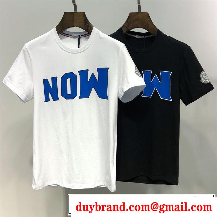2色可選 2019年春夏のトレンドアイテム ドレスアップ効果も抜群 モンクレール MONCLER Tシャツ/ティーシャツ