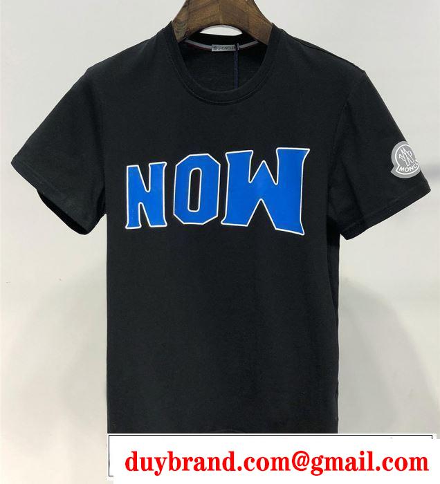 2色可選 2019年春夏のトレンドアイテム ドレスアップ効果も抜群 モンクレール MONCLER Tシャツ/ティーシャツ