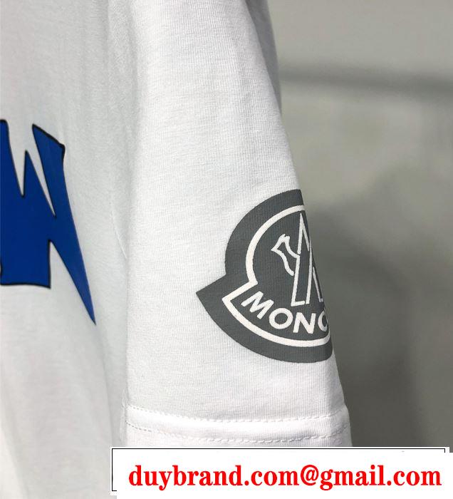 2色可選 2019年春夏のトレンドアイテム ドレスアップ効果も抜群 モンクレール MONCLER Tシャツ/ティーシャツ