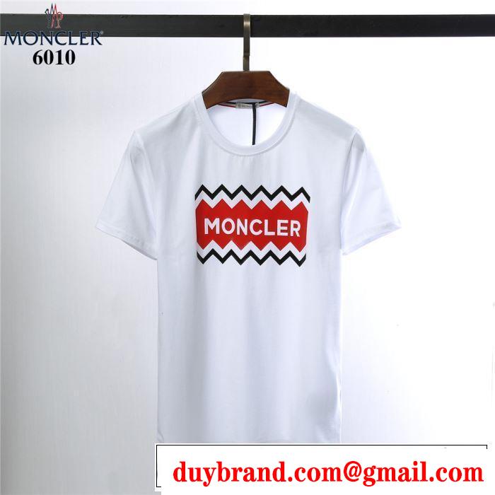 春夏らしい華やか モンクレール MONCLER Tシャツ/ティーシャツ 2色可選 《2019年》今、注目のストリート