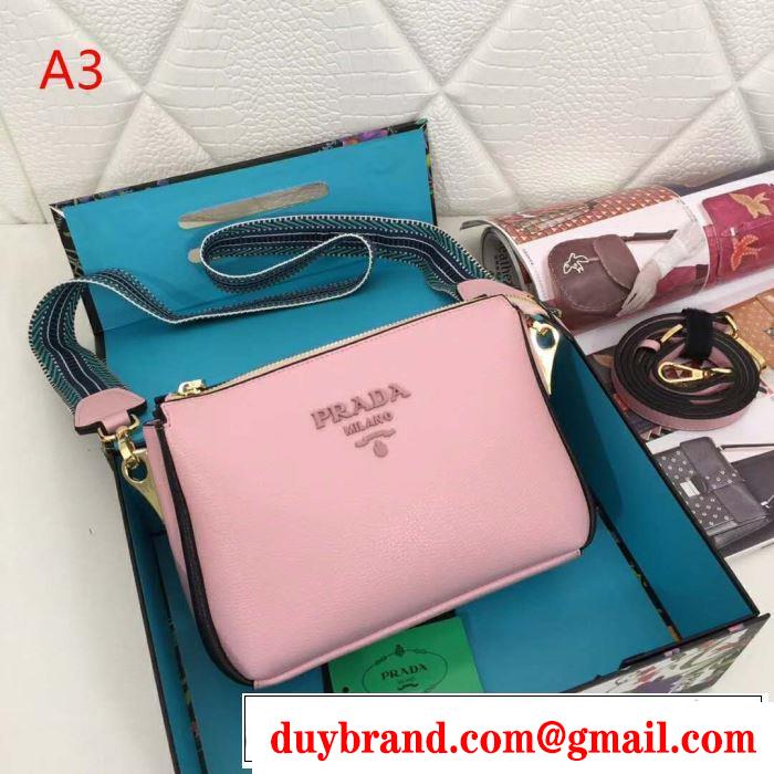 斜め掛けバッグ 4色可選 季節をまたい新作アイテム 2019夏ファション新品 プラダ PRADA