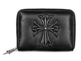 Bargain New Chrome Hearts Wallet Ladies Coin Case Chrome Hearts Reck F -zip Mini Dagger Round Fastener Fastener Giới tính Black Wallet_ Chrome Hearts Chrome Hearts_ Thương hiệu giá rẻ 