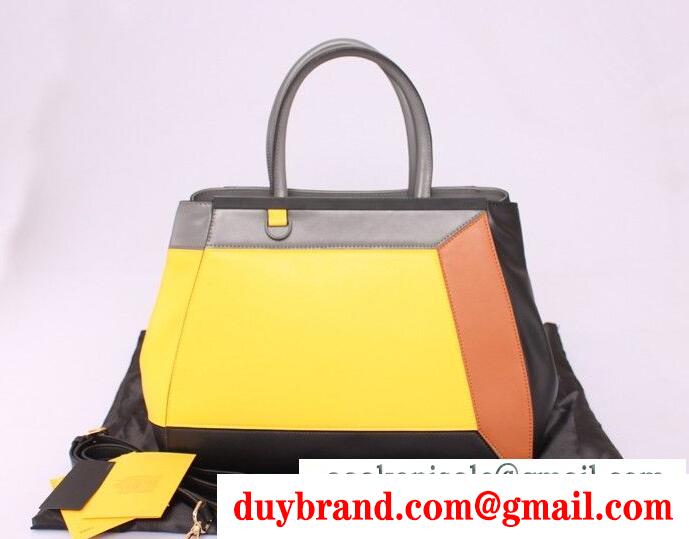 爆発的通販のフェンディ バッグ ピーカブー fendi ミニトロワジュール レディース 2way ハンド ショルダーバッグ レギュラー 橙色 黄色い女性ショルダーバッグ