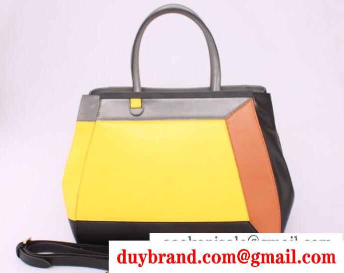 爆発的通販のフェンディ バッグ ピーカブー fendi ミニトロワジュール レディース 2way ハンド ショルダーバッグ レギュラー 橙色 黄色い女性ショルダーバッグ