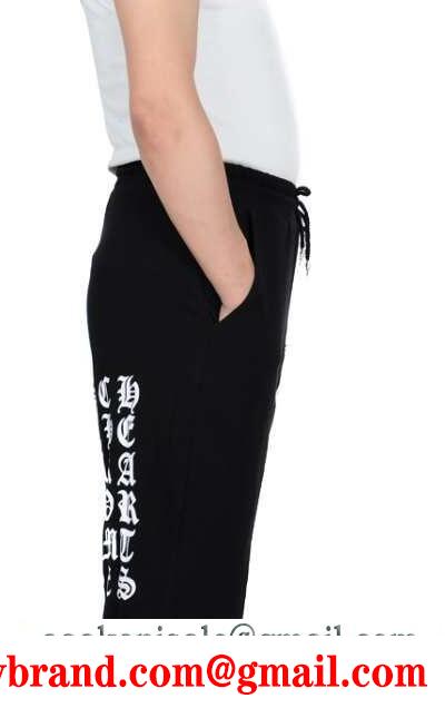 Chrome hearts 人気セール安いドラー スエットパンツ ブラック クロム ハーツ 偽物 メンズショートパンツ