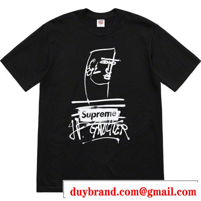 すっきりした印象に Tシャツ/半袖 2色可選 Supreme × Jean Paul Gaultier Tee 2019春夏は人気定番