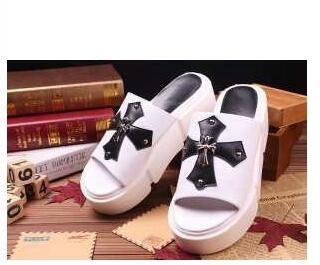Acrome Hearts Chrome Hearts Sandals Đặc biệt Da sản xuất Brand_ Chrome Hearts Chrome Hearts_ Thương hiệu giá rẻ 
